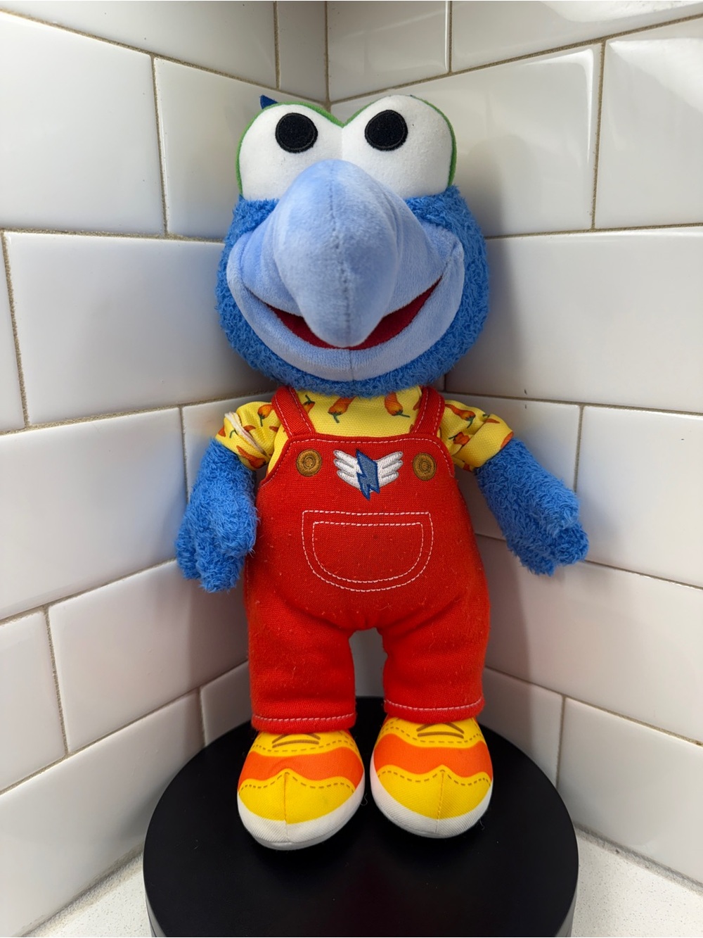 Rare Disney Muppet Babies Baby Gonzo 2018 Plush Red Overalls 13"